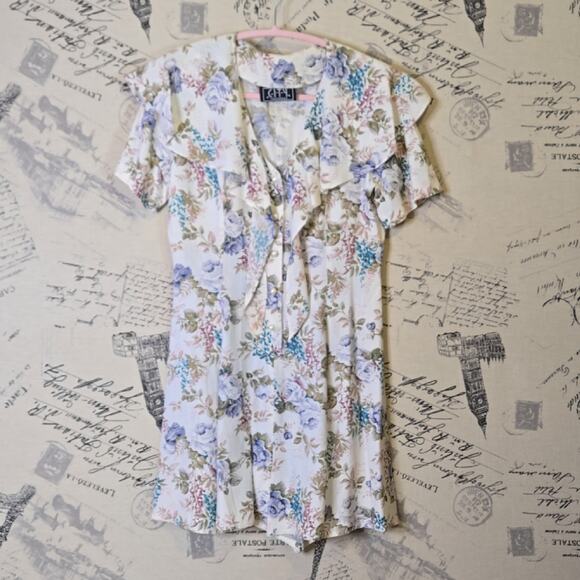 Vintage -City Triangles Floral Romper size 9 - Picture 7 of 7